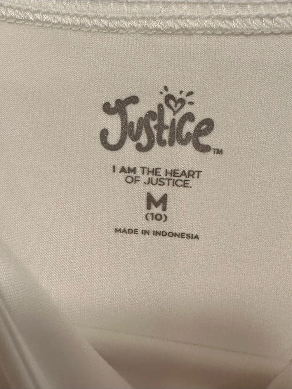 white Justice girls' off-the-shoulder long sleeve top New